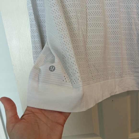Lululemon white long sleeve; size 12; $40 - Picture 7 of 8